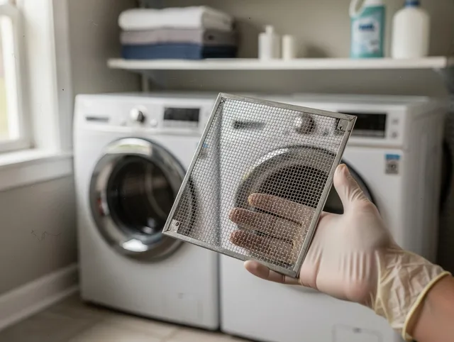 East Haven Dryer Vent Cleaning specialist performing detailed lint trap cleaning service in East Haven