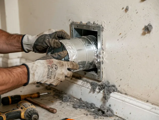 Professional dryer vent repair and installation by East Haven Dryer Vent Cleaning in East Haven
